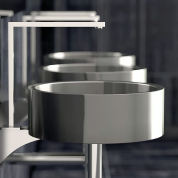DE COSTE - Countertop stainless steel washbasin by Glass Design - view 3